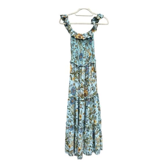 Anthropologie’s Abel The Label Off Shoulder Smocked Floral Maxi Dress XS - Picture 4 of 5